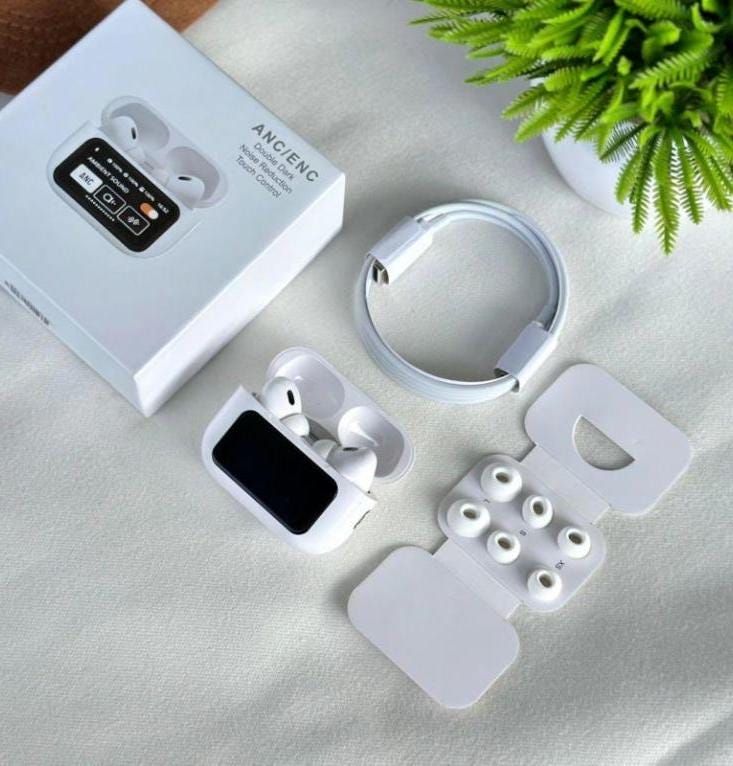 A9 Pro ANC Wireless Earbuds with Titanium Touch Display