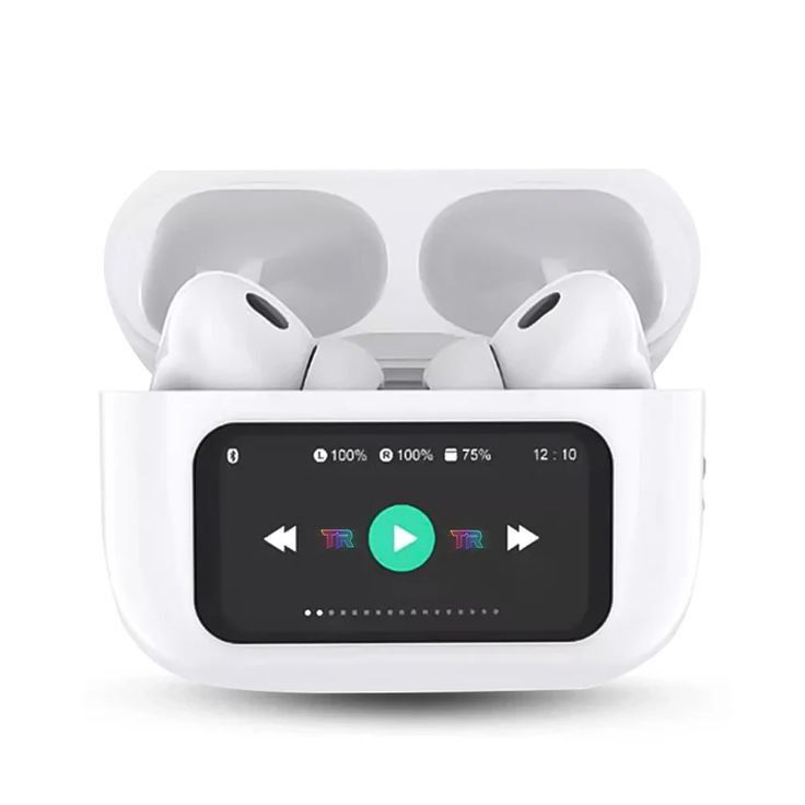 A9 Pro ANC Wireless Earbuds with Titanium Touch Display